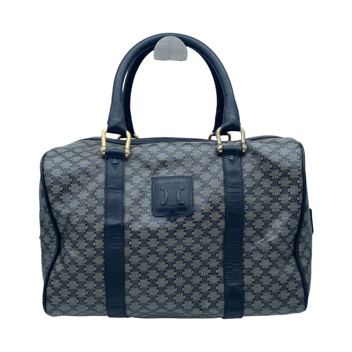 Sac Celine Boston 25 en toile Macadam noire, vendu par LuxAvenue