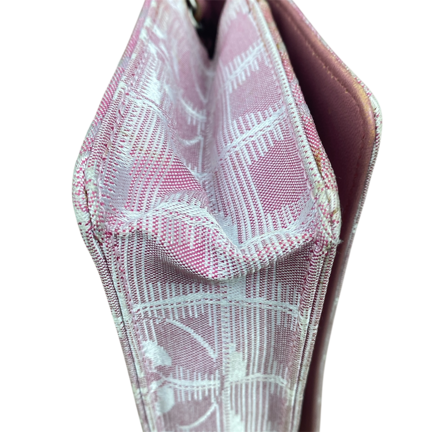 Chanel WOC — Toile Jacquard Rose