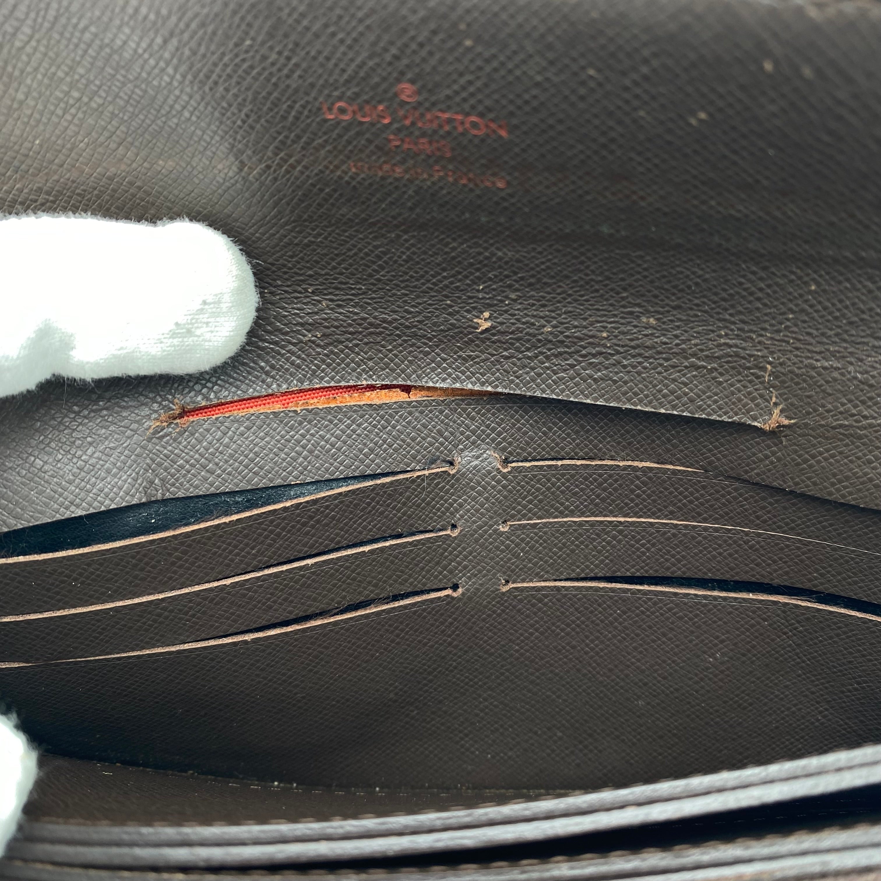 Portefeuille Louis Vuitton Accordéon Damier Ébène  full set