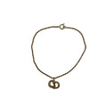 Bracelet Christian Dior Pendentif CD Logo Doré Vintage