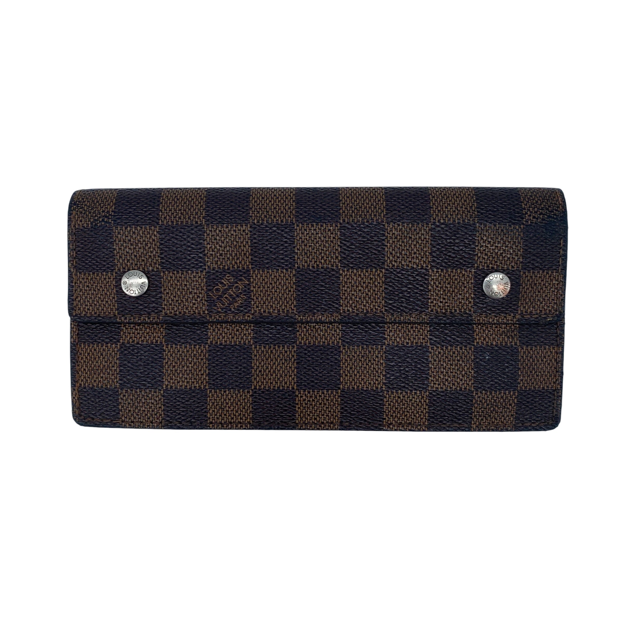 Portefeuille Louis Vuitton Accordéon Damier Ébène  full set