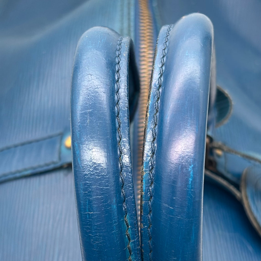 Louis Vuitton Keepall 55 Cuir Epi Bleu