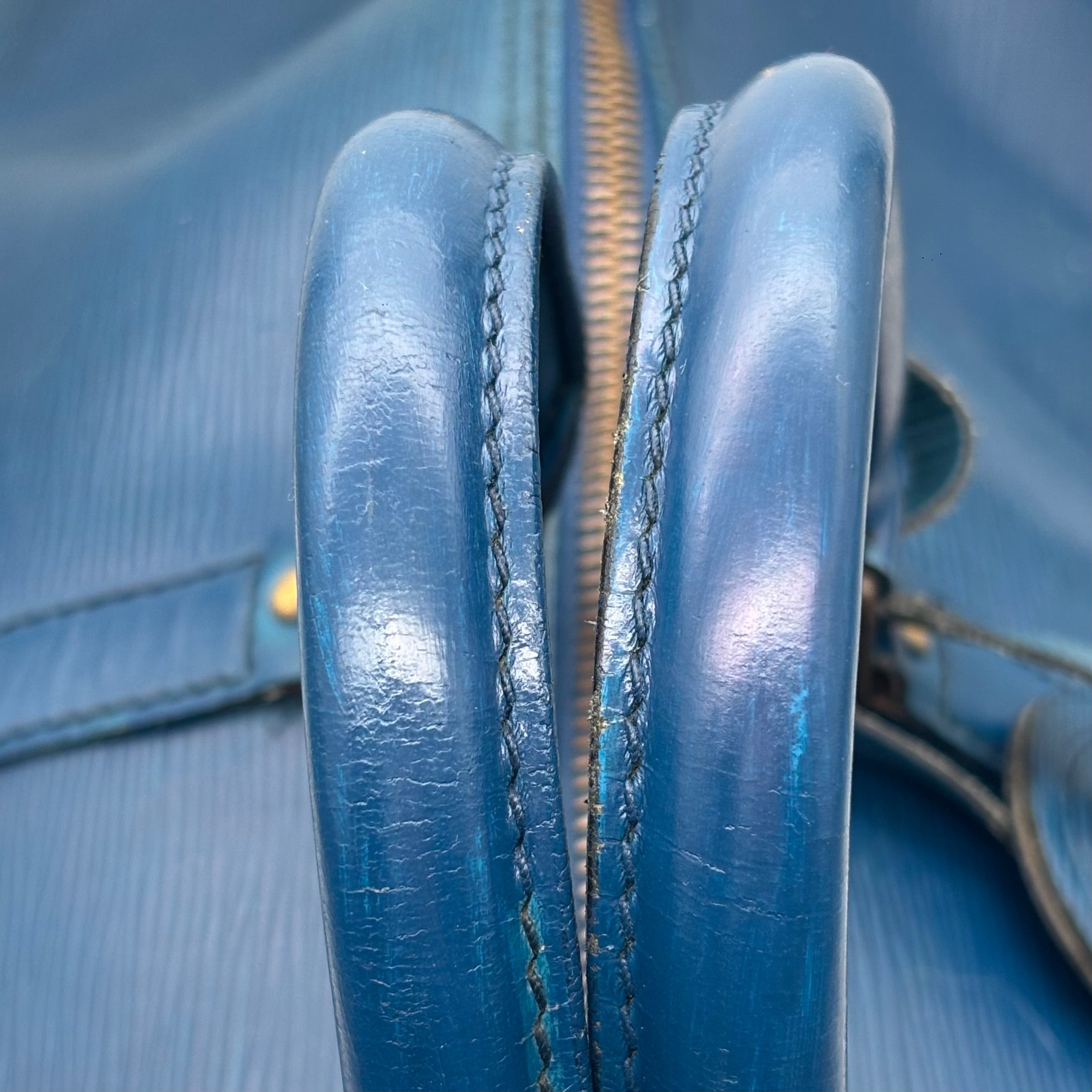 Louis Vuitton Keepall 55 Cuir Epi Bleu