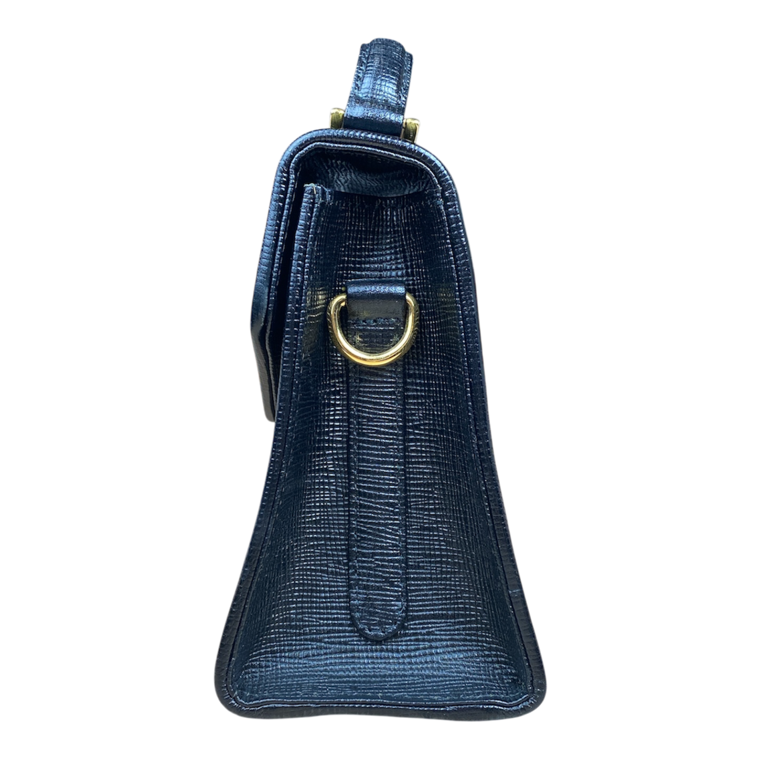 Sac Courrèges Trapeze — Cuir Texturé Noir