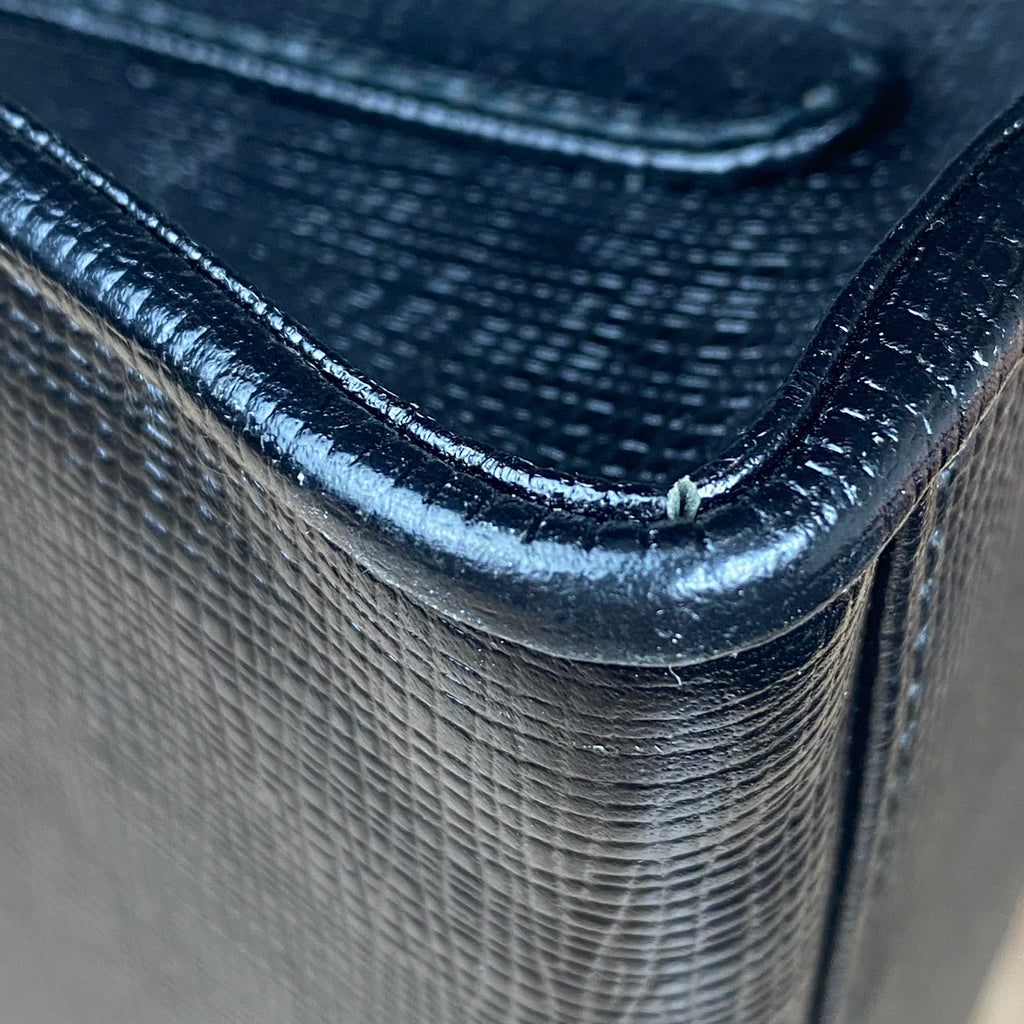 Sac Courrèges Trapeze — Cuir Texturé Noir