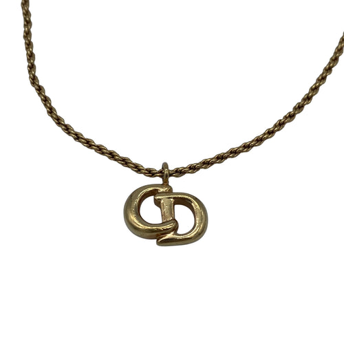 Bracelet Christian Dior Pendentif CD Logo Doré Vintage