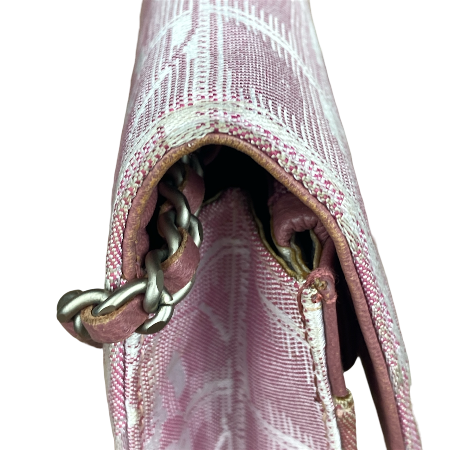 Chanel WOC — Toile Jacquard Rose