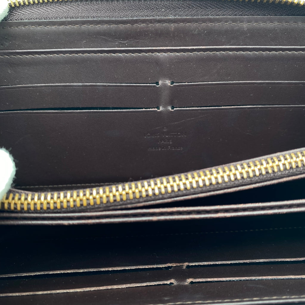 Portefeuille Louis Vuitton Zippy Wallet Vernis Amarante