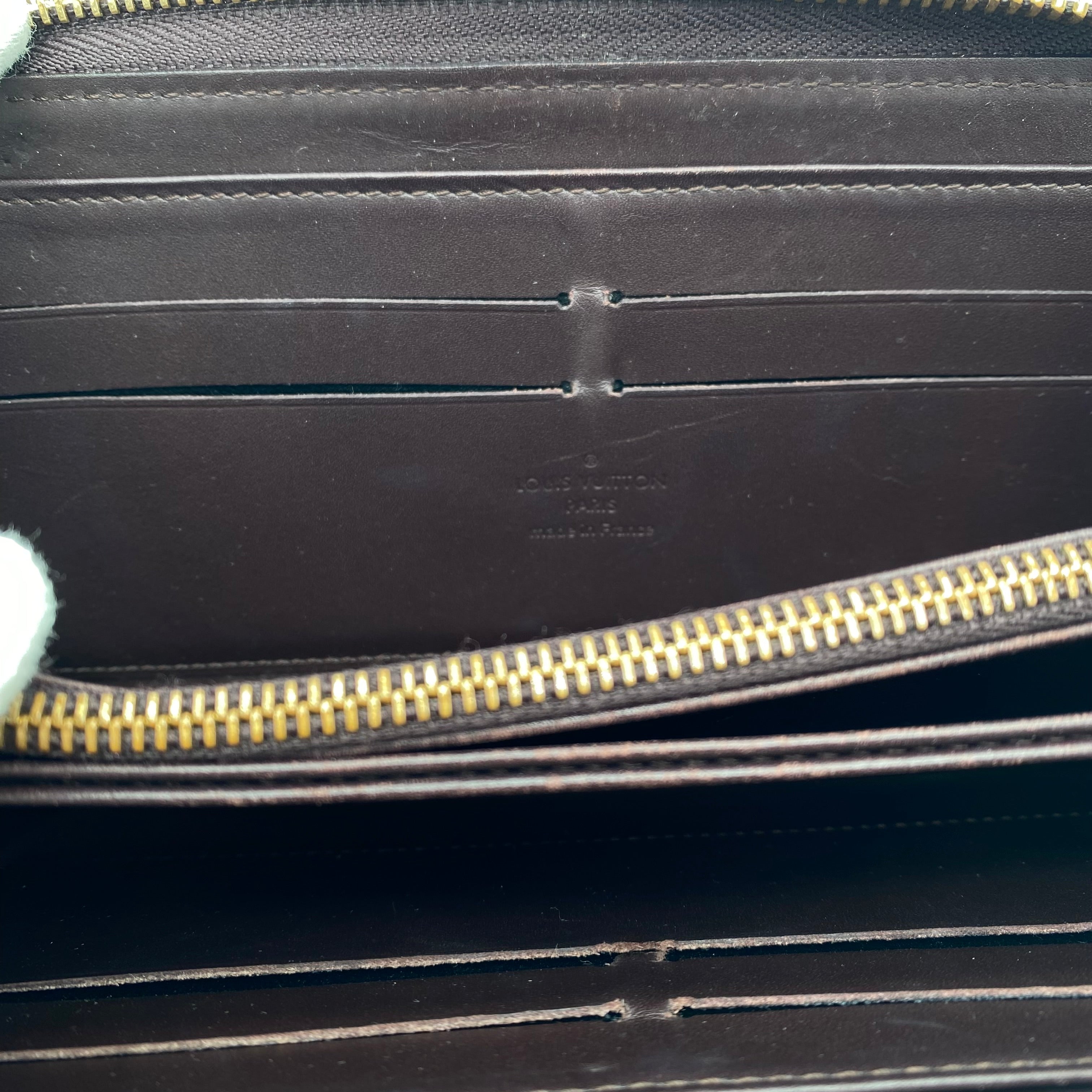 Portefeuille Louis Vuitton Zippy Wallet Vernis Amarante