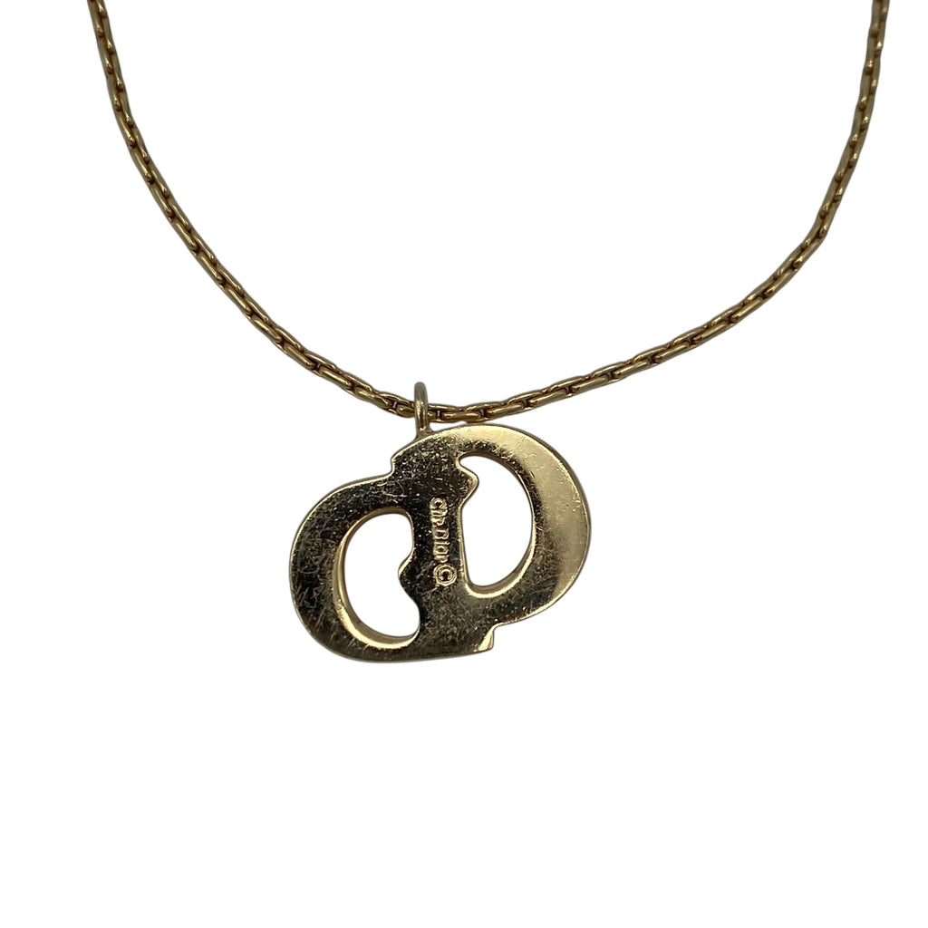 Bracelet Christian Dior Pendentif CD Logo Doré Vintage