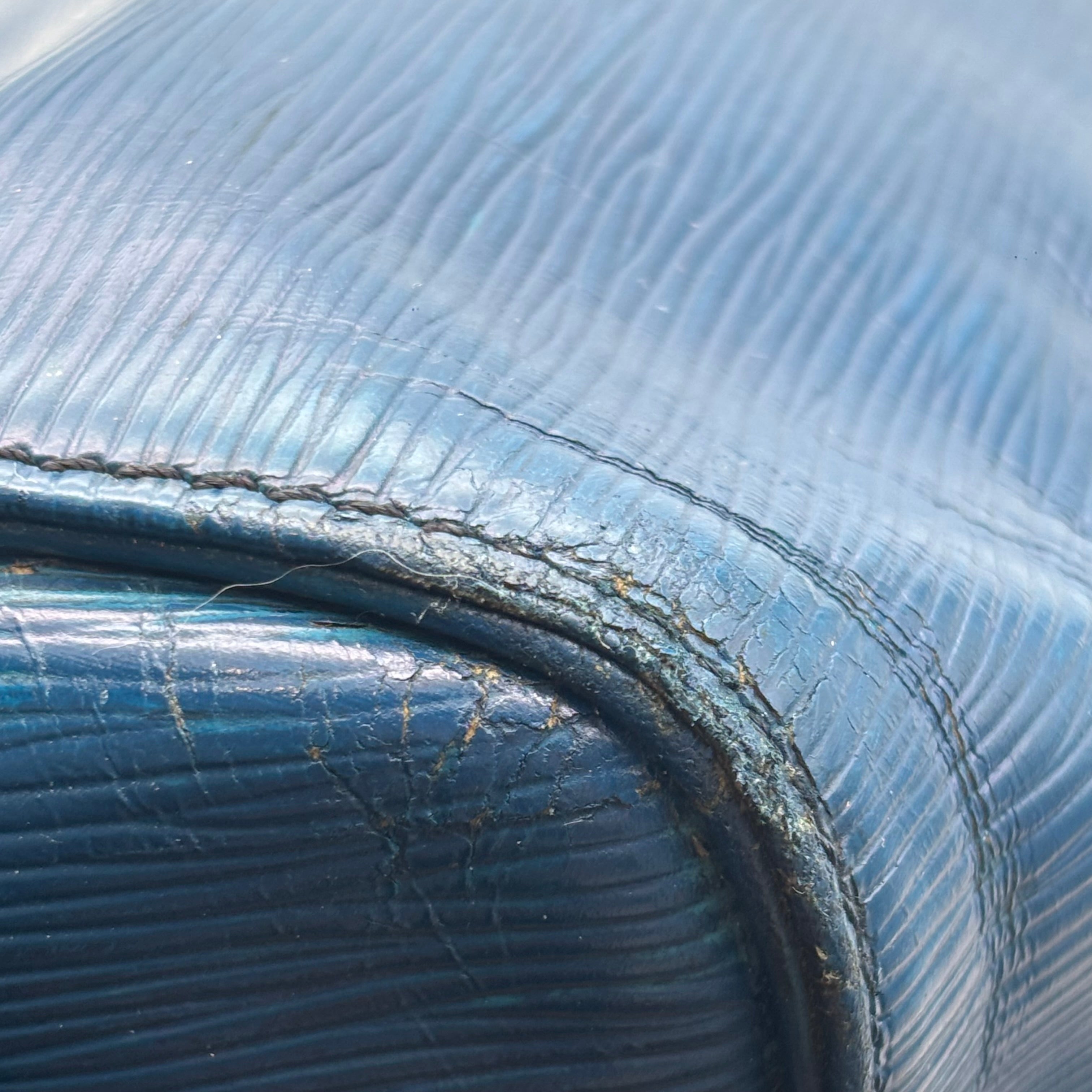 Louis Vuitton Keepall 55 Cuir Epi Bleu