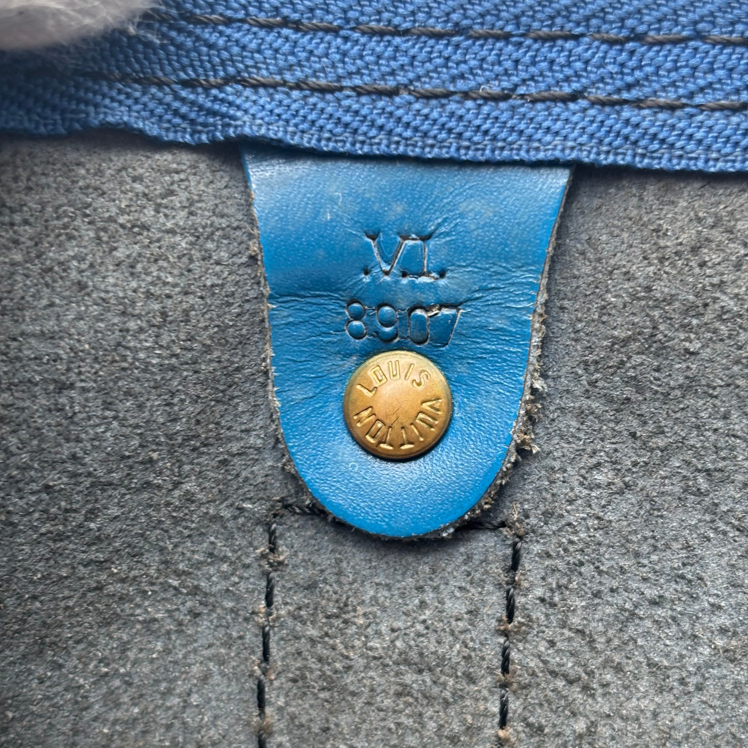 Louis Vuitton Keepall 55 Cuir Epi Bleu