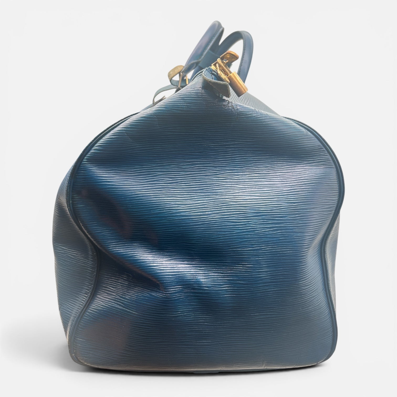 Louis Vuitton Keepall 55 Cuir Epi Bleu