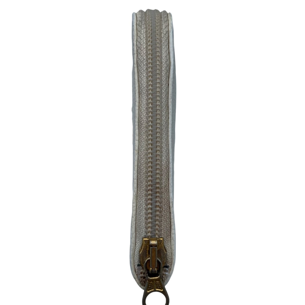 Portefeuille Chanel Zippé CC Cuir Caviar Blanc