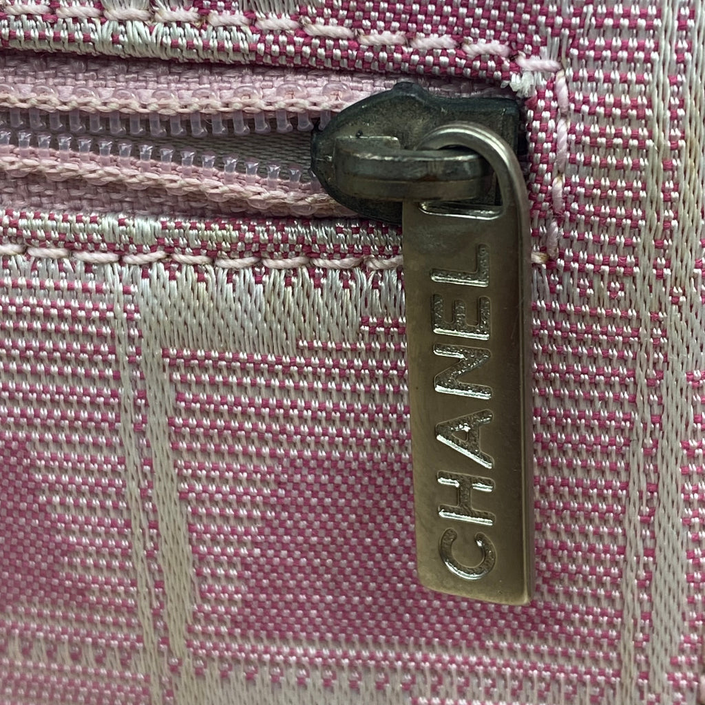 Chanel WOC — Toile Jacquard Rose