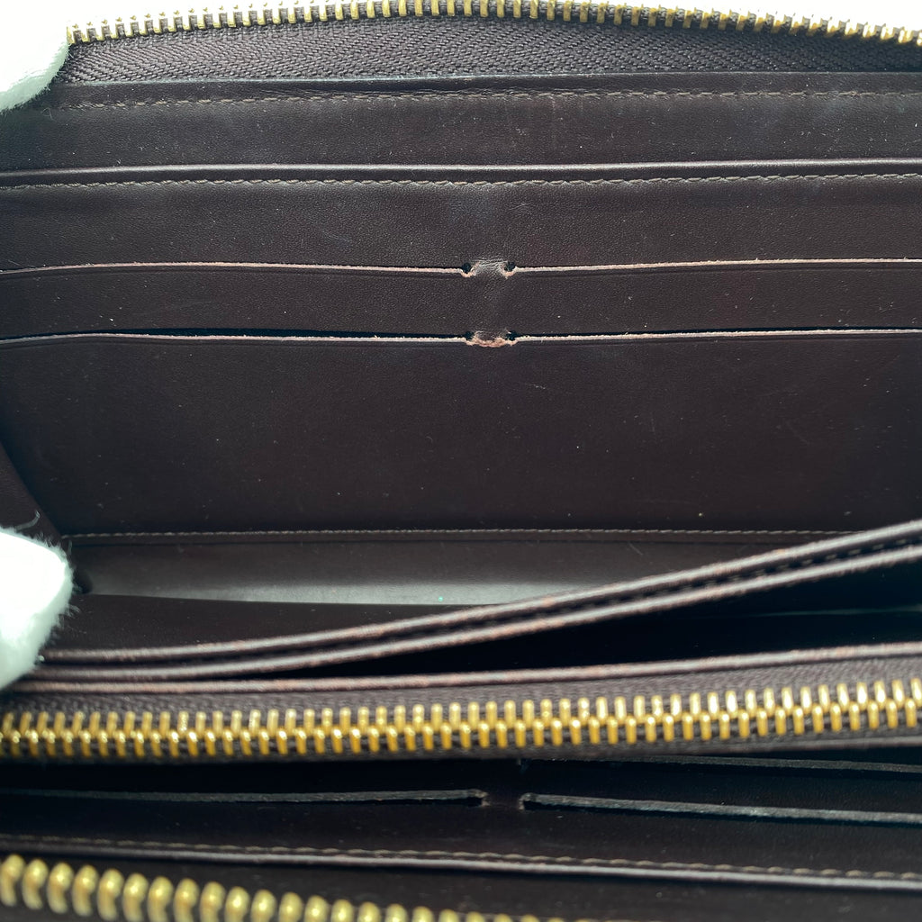 Portefeuille Louis Vuitton Zippy Wallet Vernis Amarante
