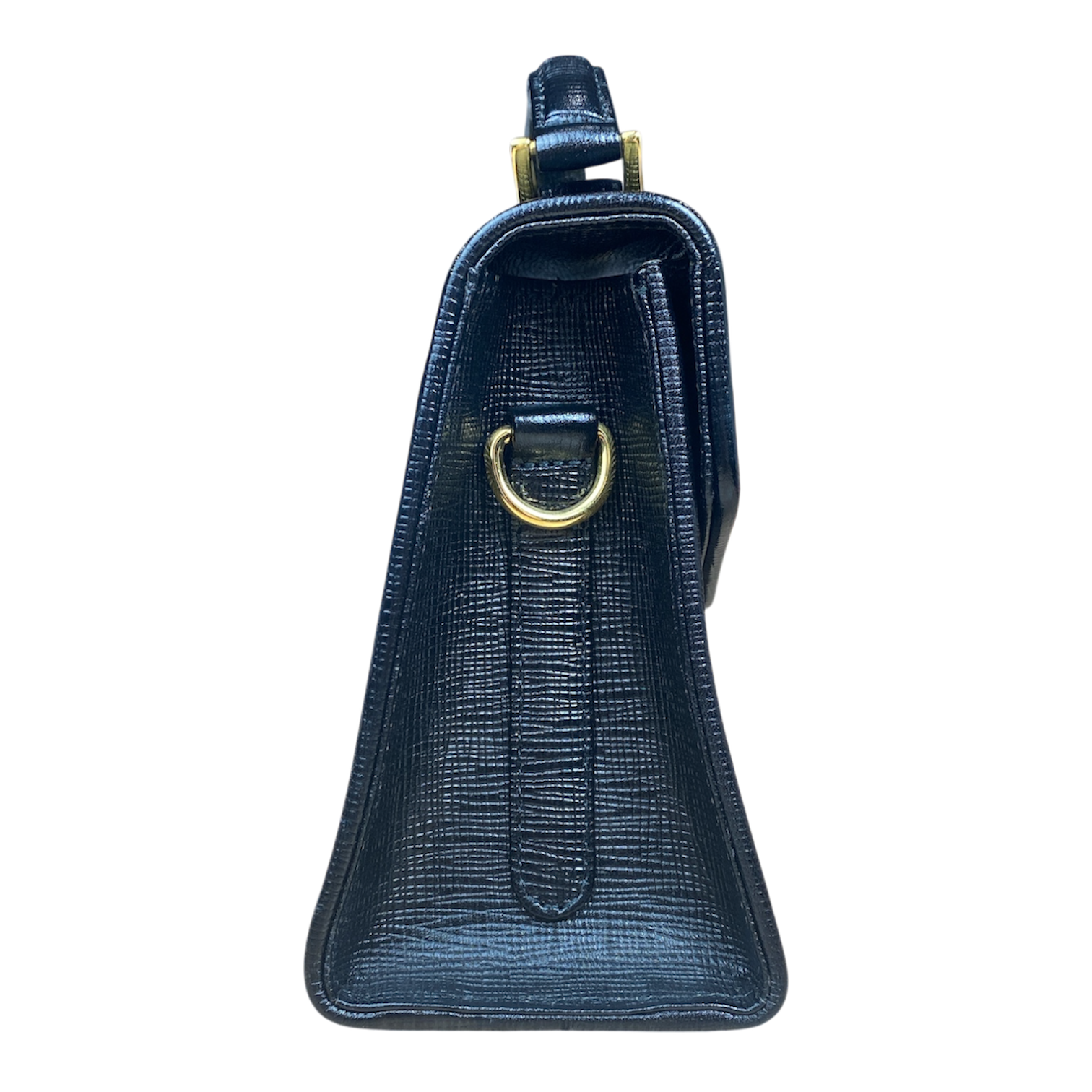 Sac Courrèges Trapeze — Cuir Texturé Noir