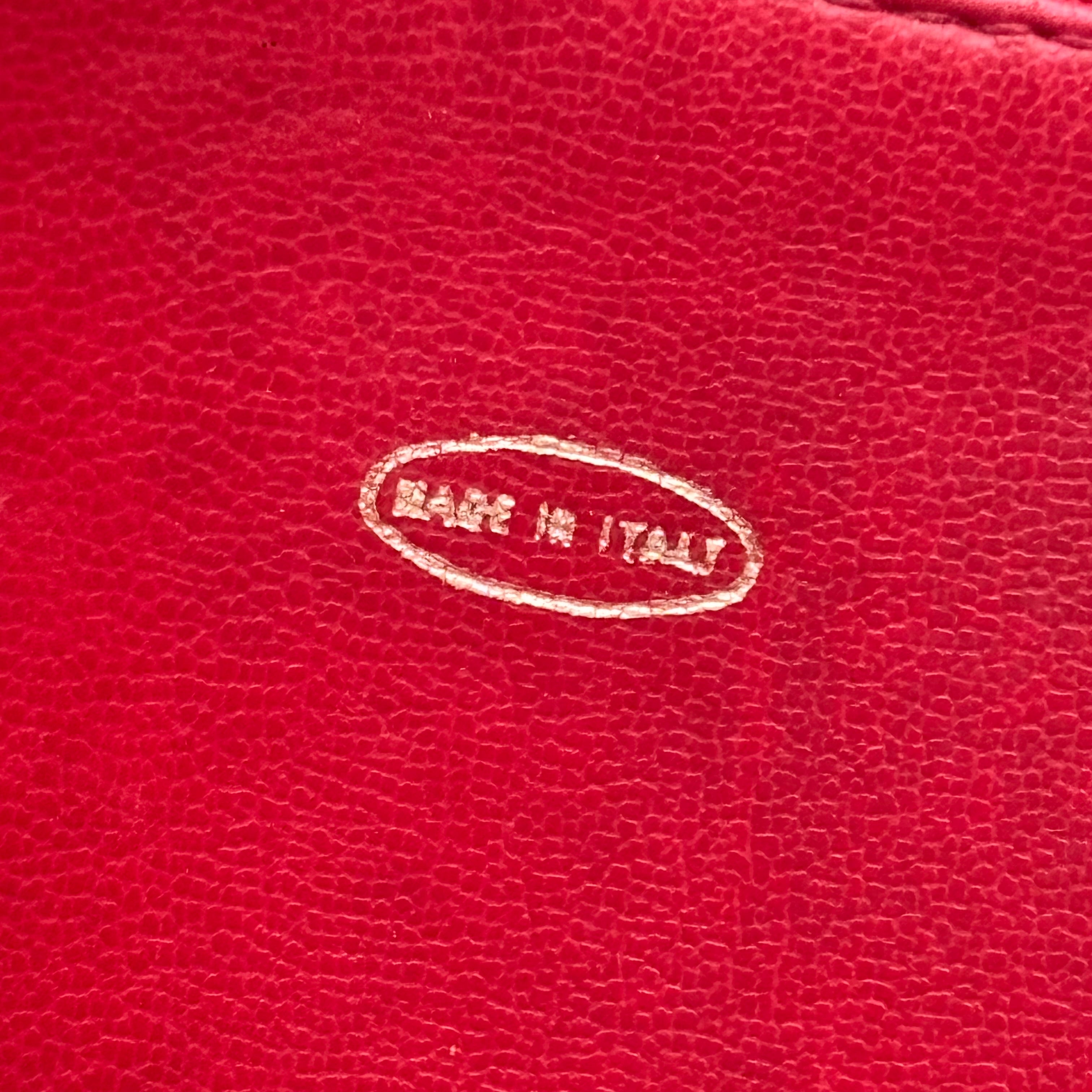 Sac Cabas Chanel Vintage Cuir d’Agneau Rouge Matelassé