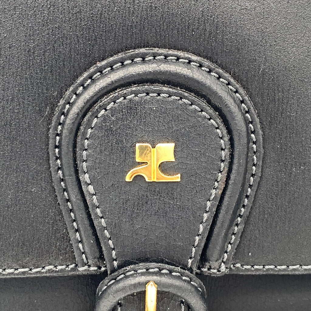 Sac Courrèges Paris Cuir Noir vintage