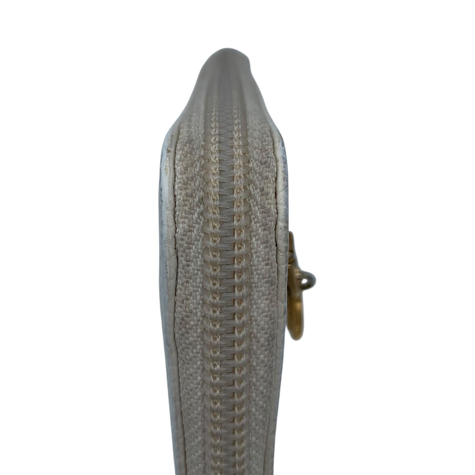 Portefeuille Chanel Zippé CC Cuir Caviar Blanc
