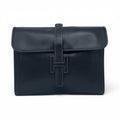 Pochette Hermès Jige Elan 29 Cuir Box Noir