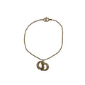Bracelet Christian Dior Pendentif CD Logo Doré Vintage