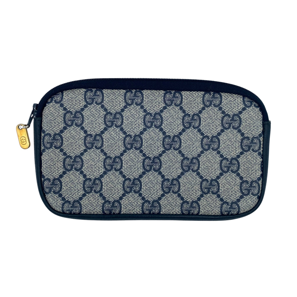 Pochette Gucci GG Supreme Interlocking G Bleu Marine