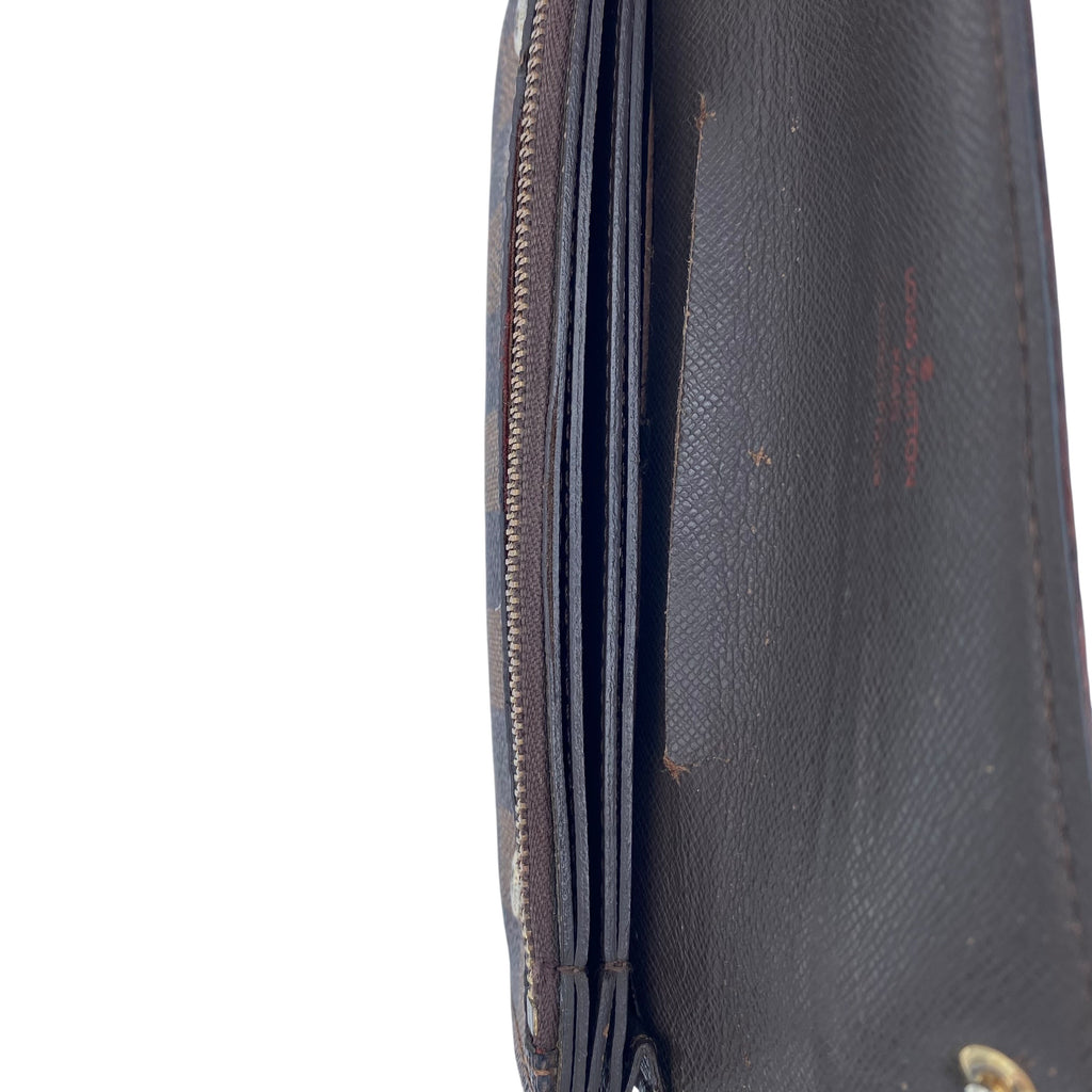 Portefeuille Louis Vuitton Accordéon Damier Ébène  full set