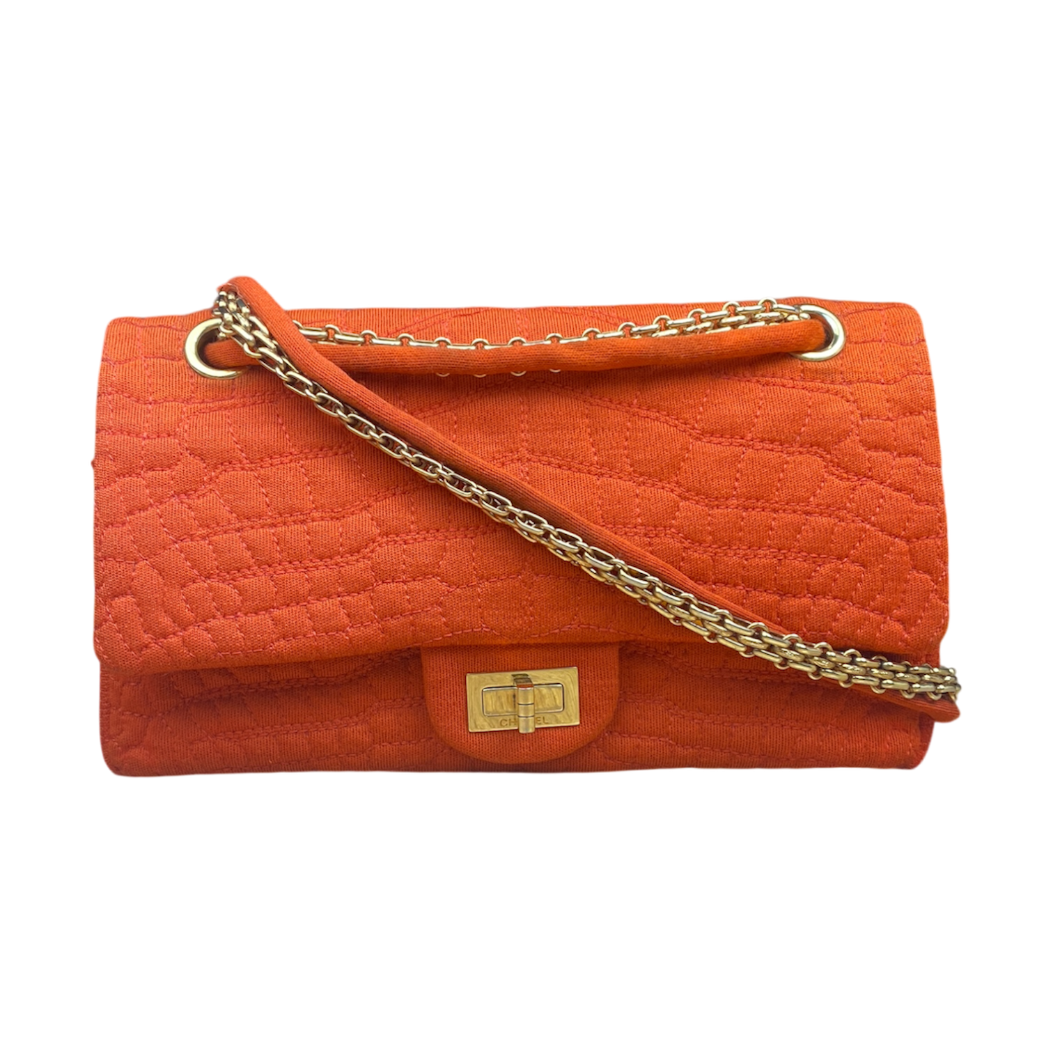 Chanel 2.55 Reissue — Édition Jersey Orange Vibrant