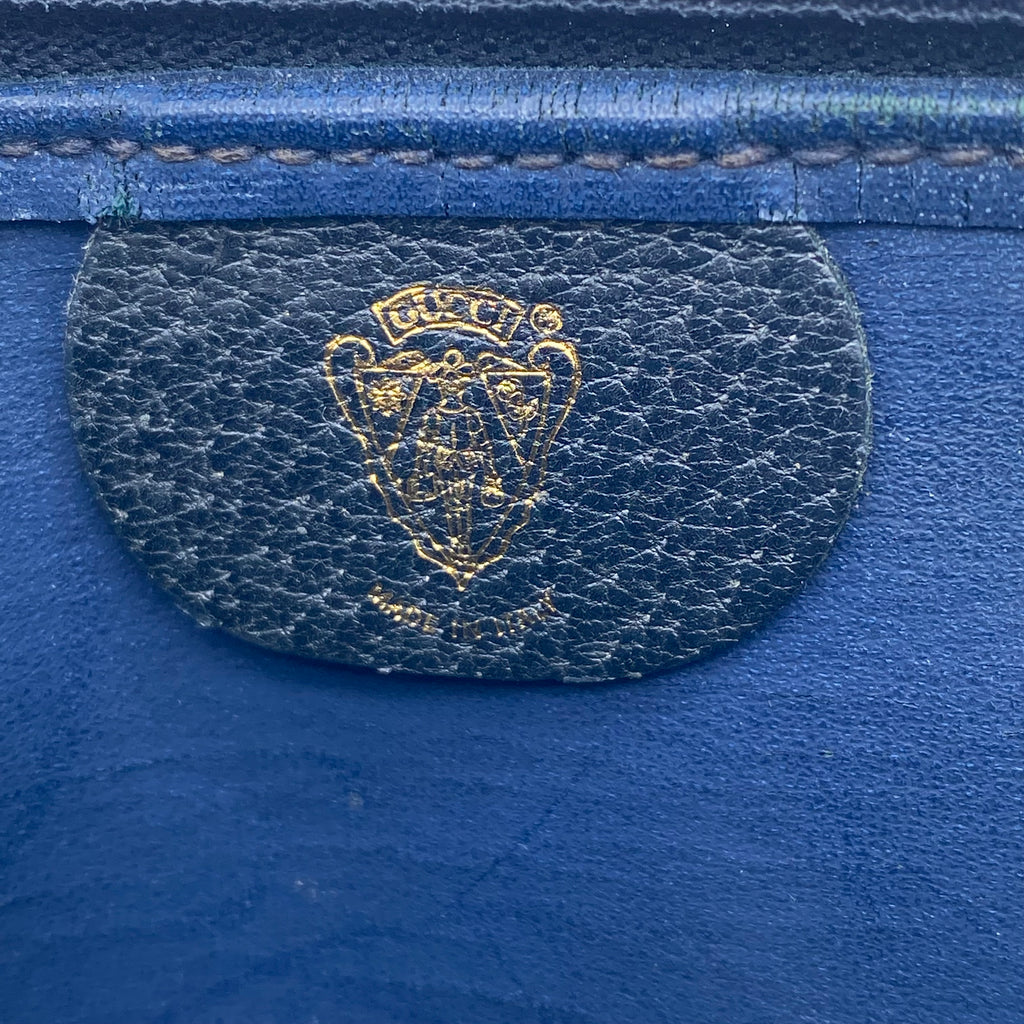Pochette Gucci GG Supreme Interlocking G Bleu Marine