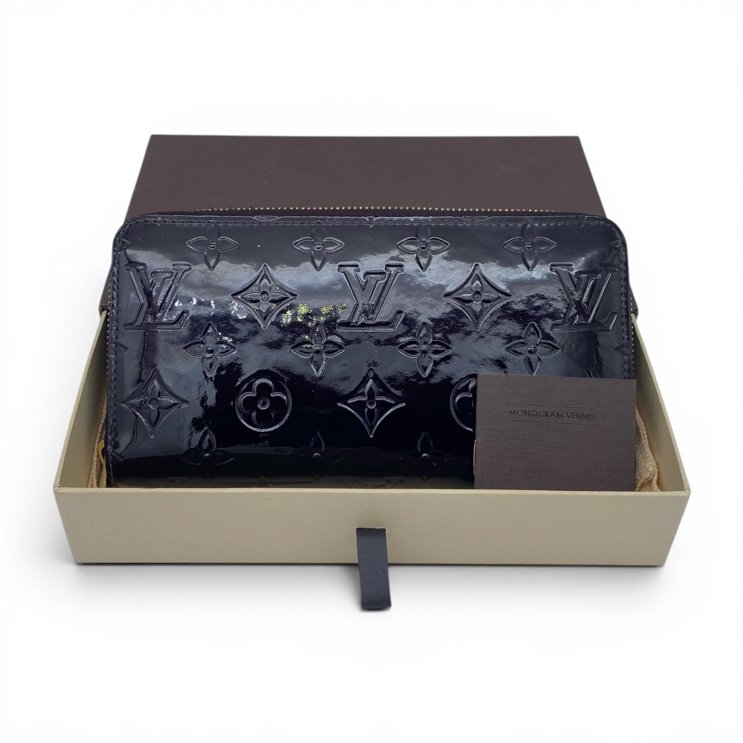 Portefeuille Louis Vuitton Zippy Wallet Vernis Amarante