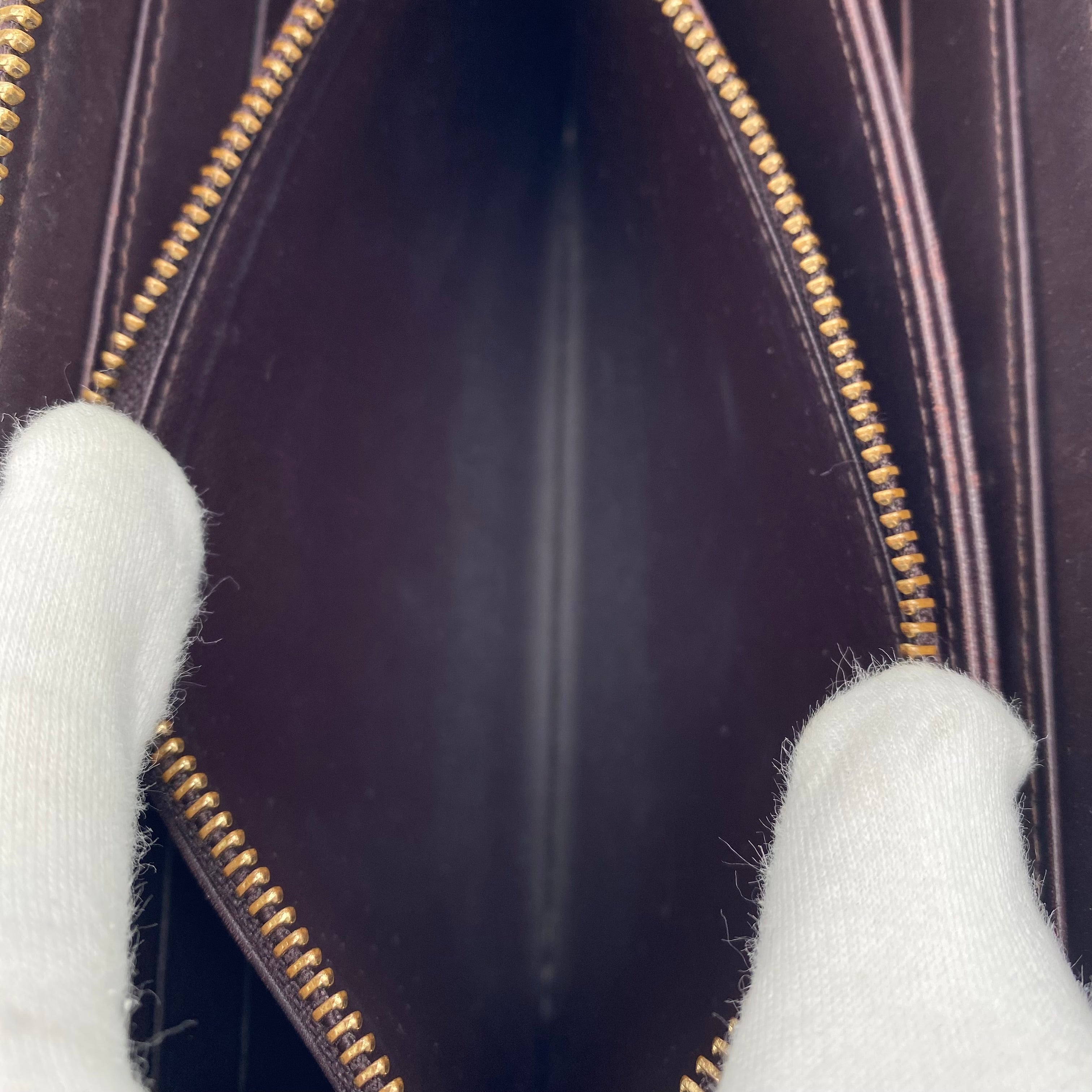 Portefeuille Louis Vuitton Zippy Wallet Vernis Amarante