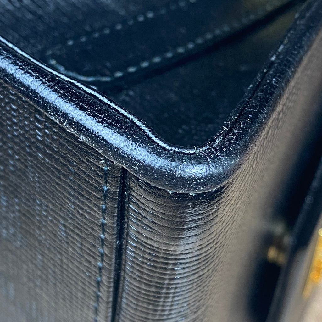 Sac Courrèges Trapeze — Cuir Texturé Noir