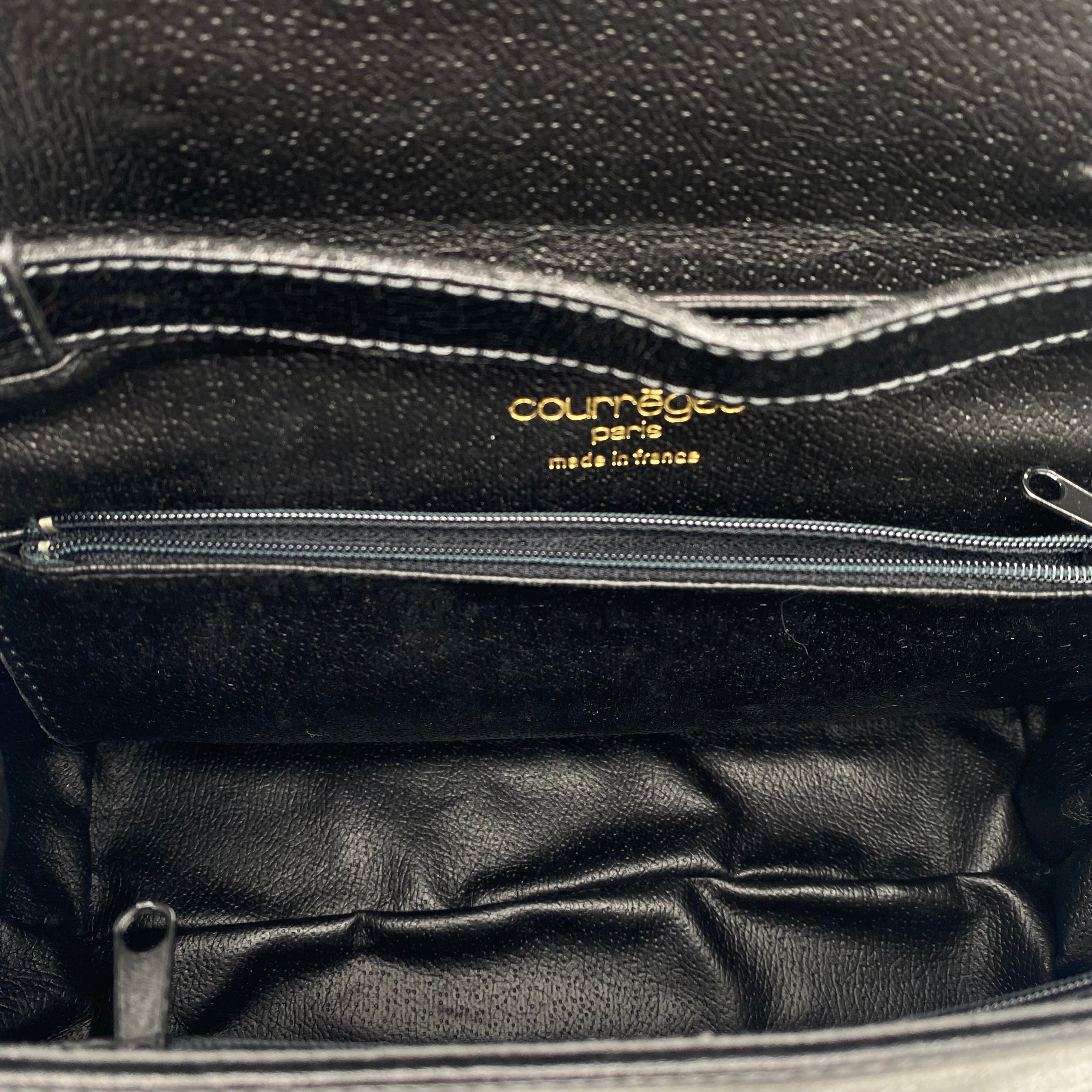 Sac Courrèges Paris Cuir Noir vintage