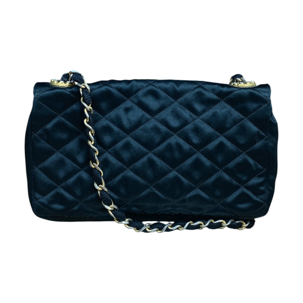 Sac Chanel Vintage Nylon Noir & Strass
