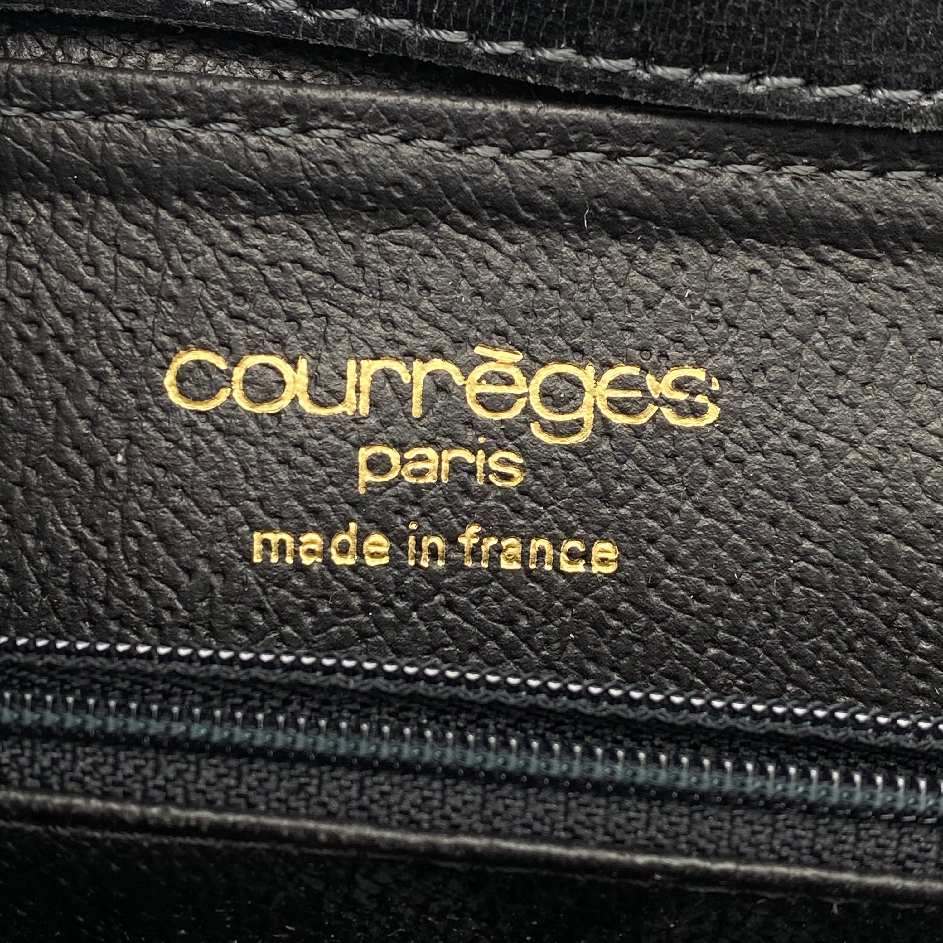 Sac Courrèges Paris Cuir Noir vintage
