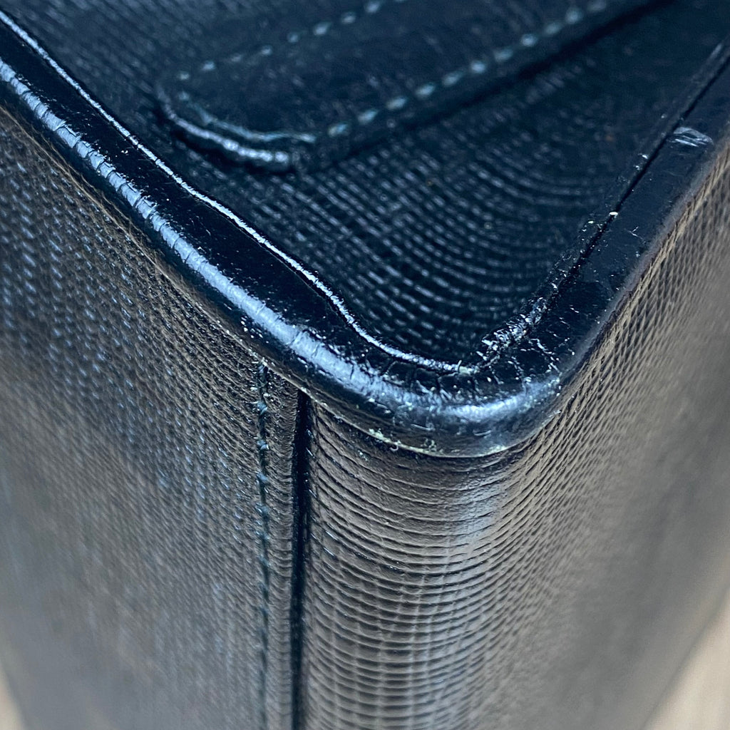 Sac Courrèges Trapeze — Cuir Texturé Noir