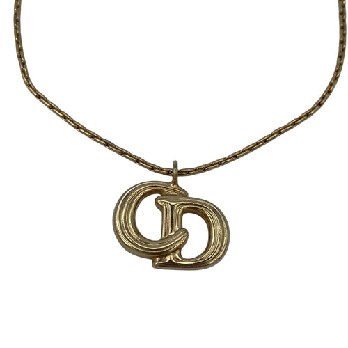 Bracelet Christian Dior Pendentif CD Logo Doré Vintage