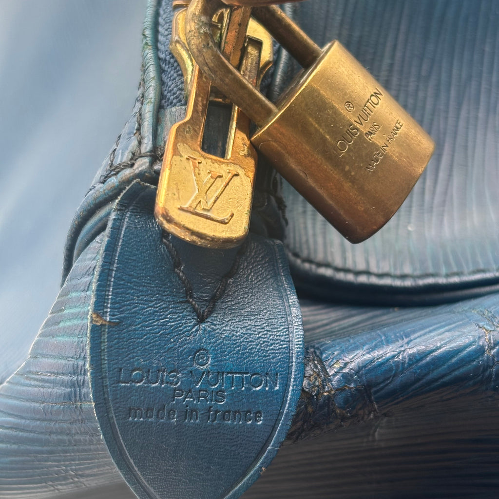Louis Vuitton Keepall 55 Cuir Epi Bleu
