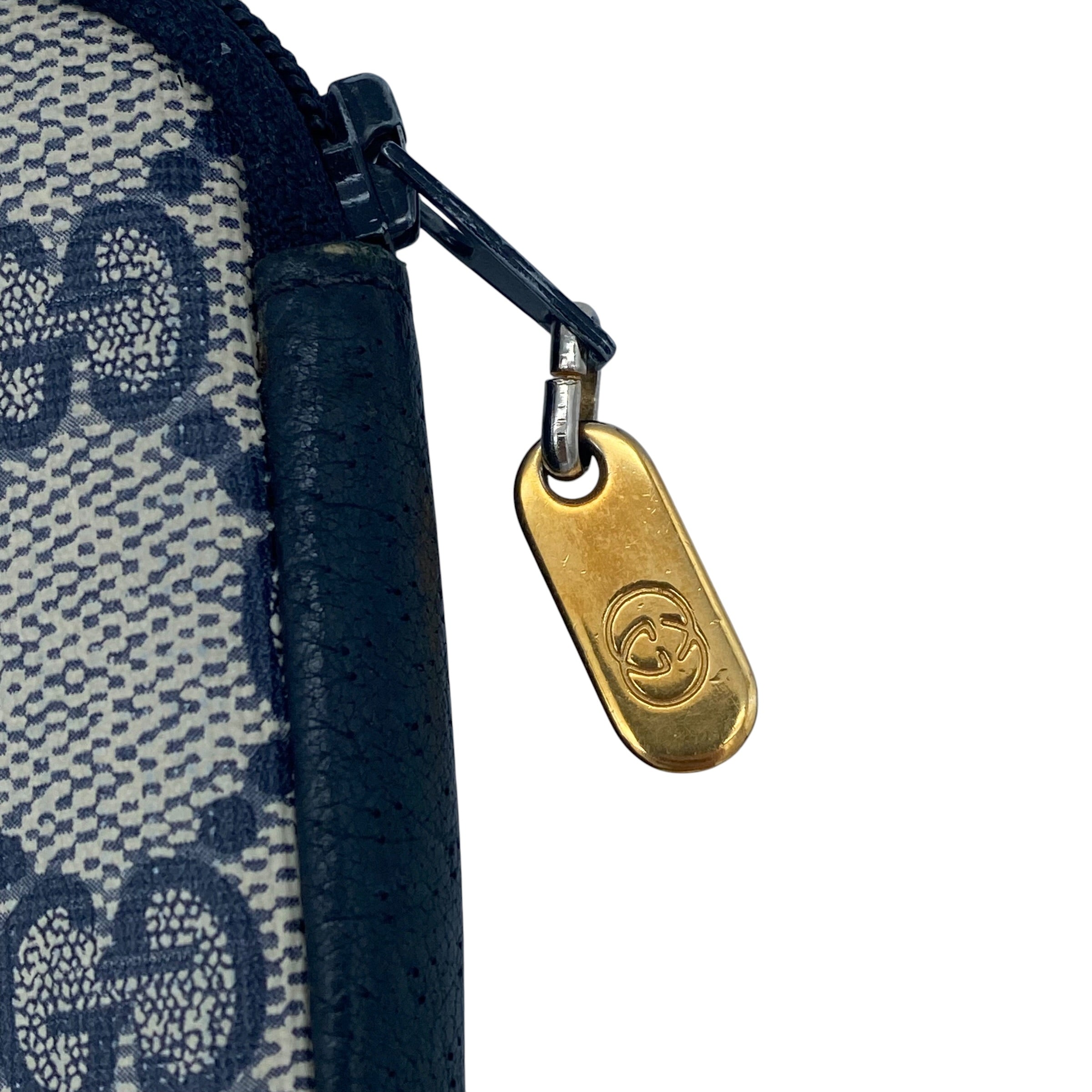 Pochette Gucci GG Supreme Interlocking G Bleu Marine
