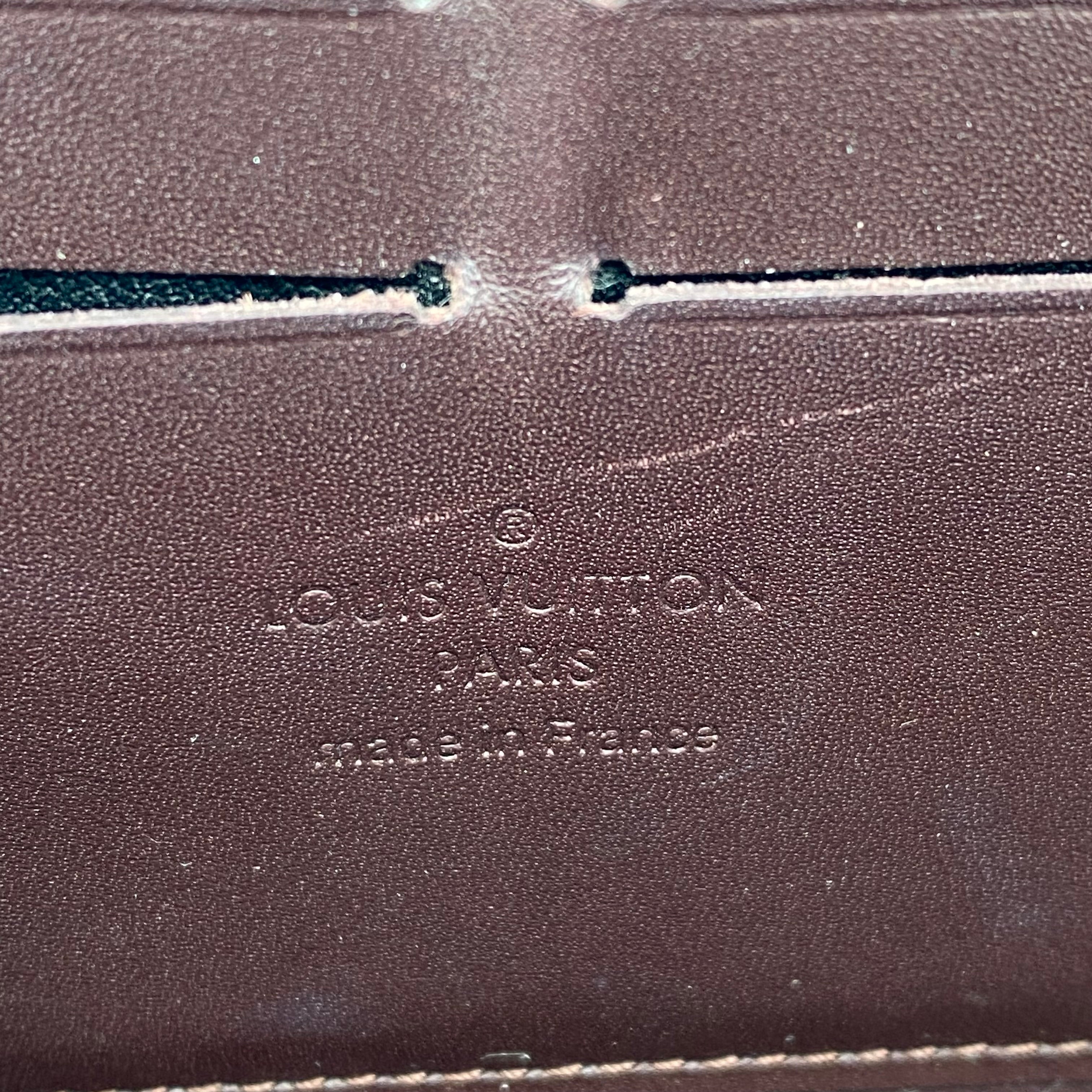 Portefeuille Louis Vuitton Zippy Wallet Vernis Amarante