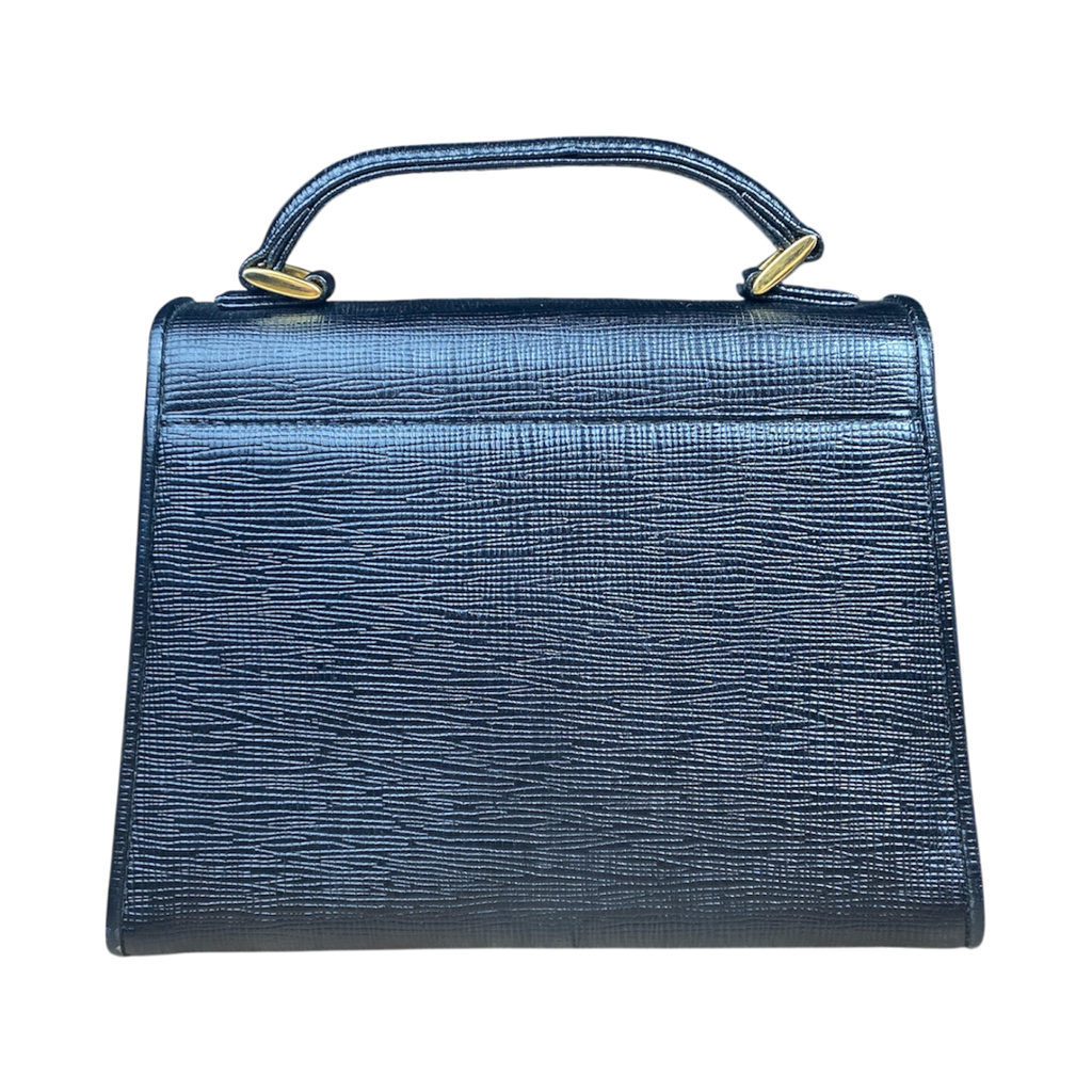 Sac Courrèges Trapeze — Cuir Texturé Noir