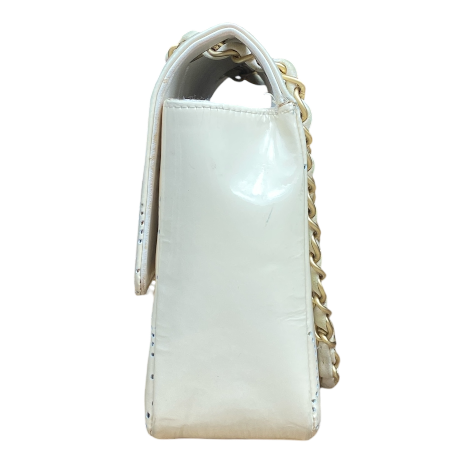 Chanel Timeless Flap Bag Camélia Crème vernis