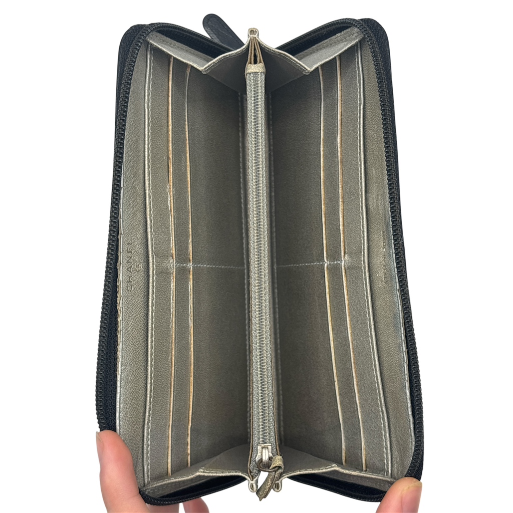 Portefeuille Zippé Chanel Camélia