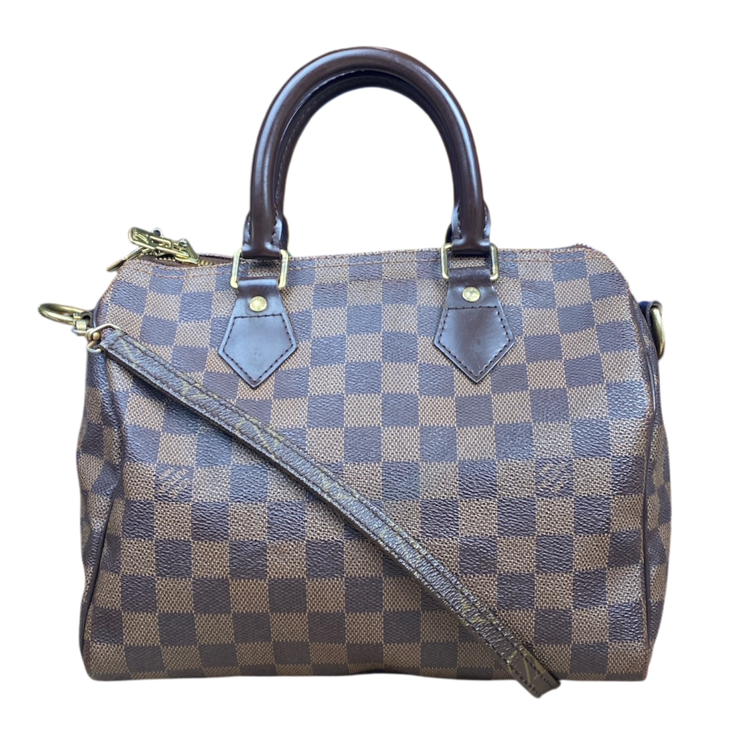 Sac Louis Vuitton Speedy 25 Bandoulière Damier Ébène