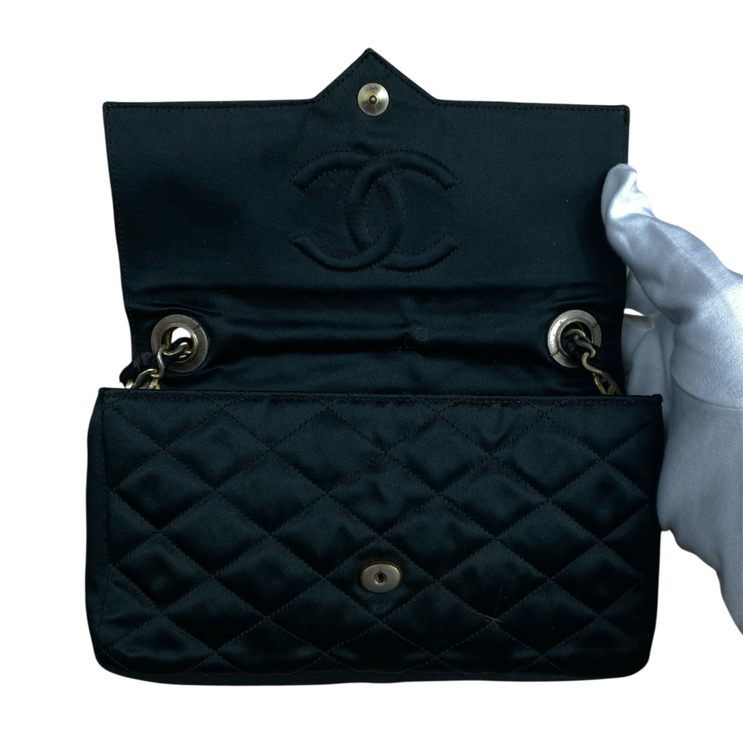 Sac Chanel Vintage Nylon Noir & Strass