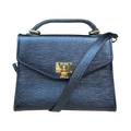 Sac Courrèges Trapeze — Cuir Texturé Noir