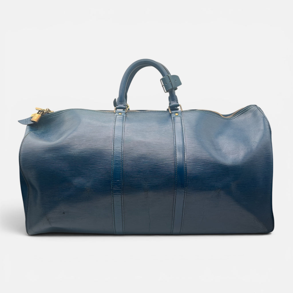 Louis Vuitton Keepall 55 Cuir Epi Bleu
