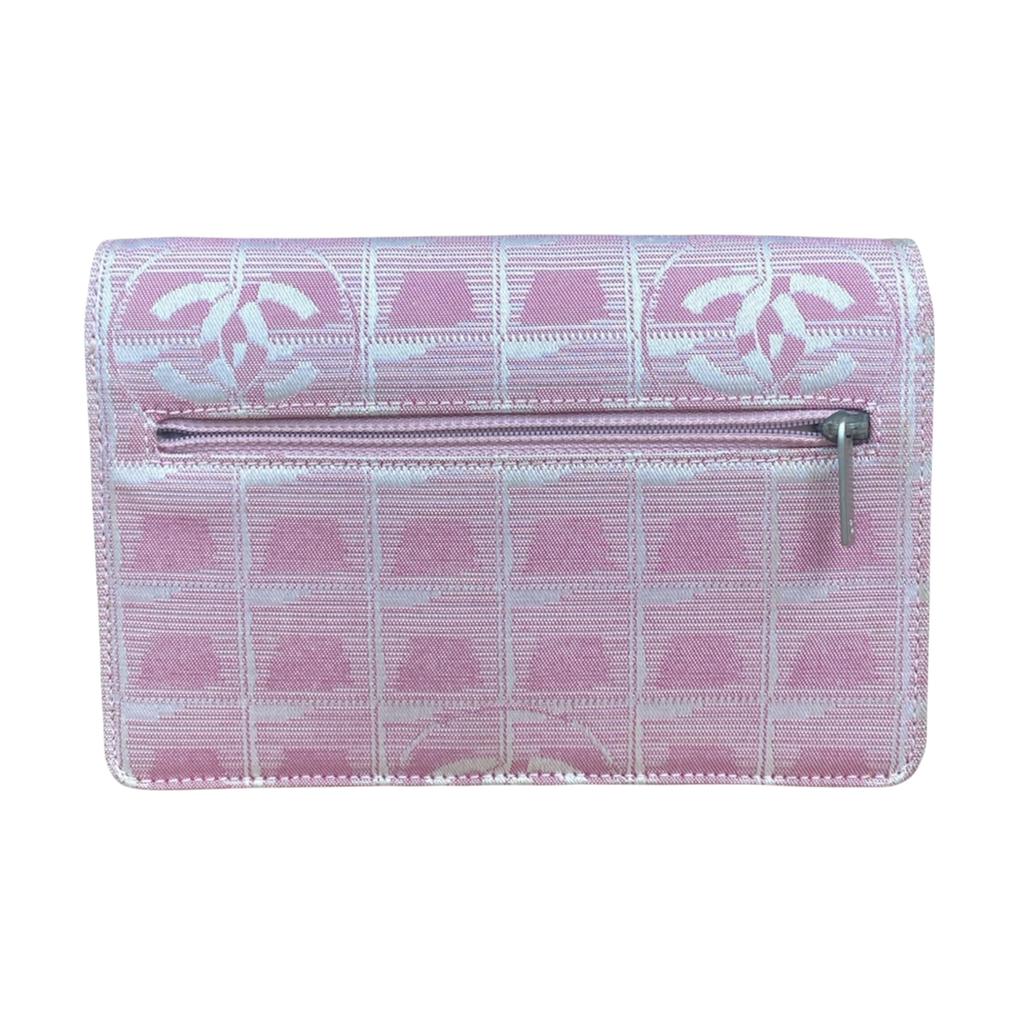 Chanel WOC — Toile Jacquard Rose