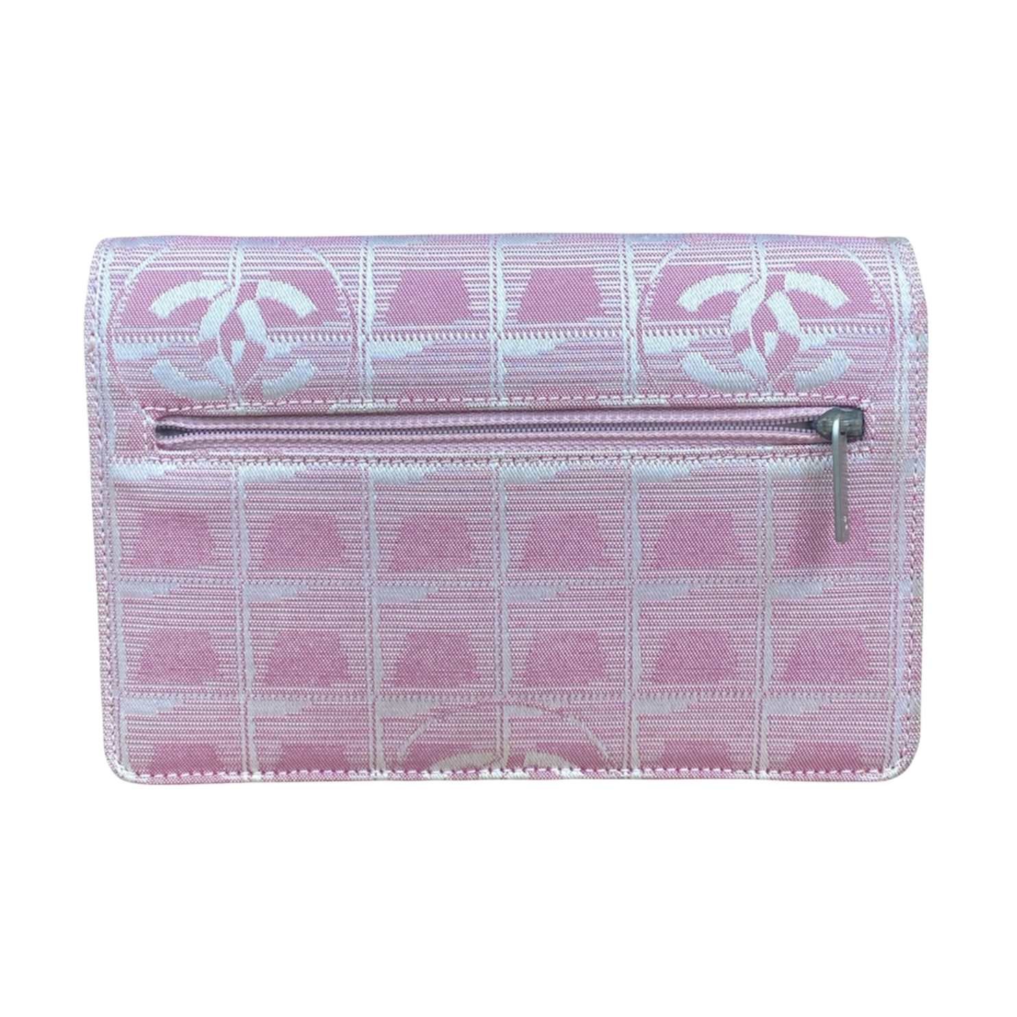 Chanel WOC — Toile Jacquard Rose